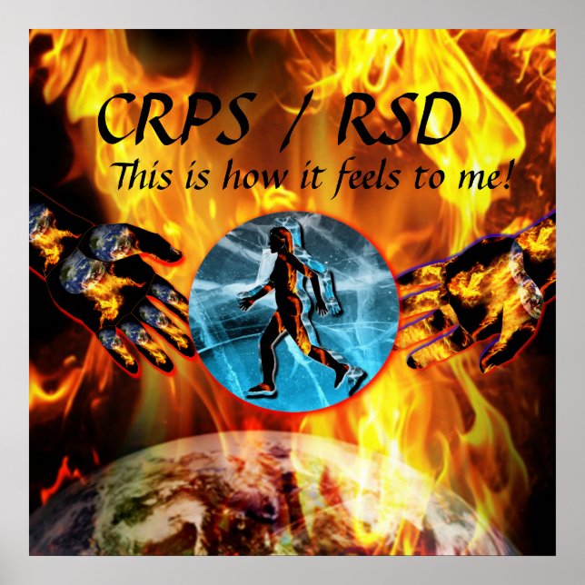CRPS/RSD So fühlt es sich für mich an! Blzn Poster (Vorne)
