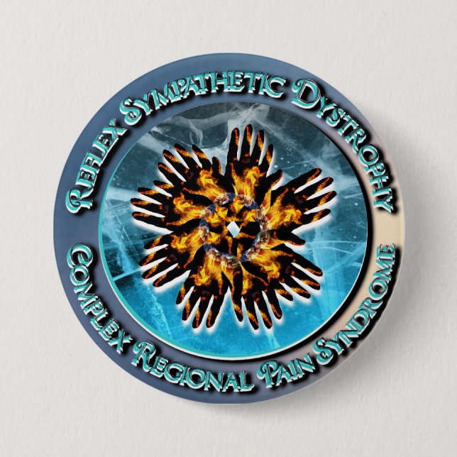 CRPS/RSD TürkisCirclet Button (Vorderseite)