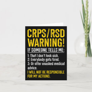 Crps Rsd Warning Crps Awareness Survivor Crps-Warn Karte