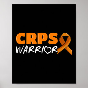 Crps Warrior Complex Regional Pain Syndrome Orange Poster