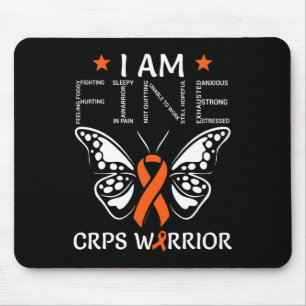 Crps Warrior I Bin Fine Orange Ribbon Butterfly Rs Mousepad