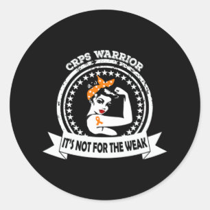 CRPS-Warrior nicht für die schwache Orangefarbene  Runder Aufkleber