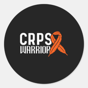 Crps Warrior Orange Ribbon Crps Bewusstsein Runder Aufkleber
