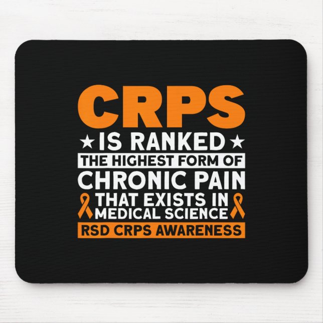 Crps wird als das höchste Schmerz Rsd Crps-Bewusst Mousepad (Vorne)