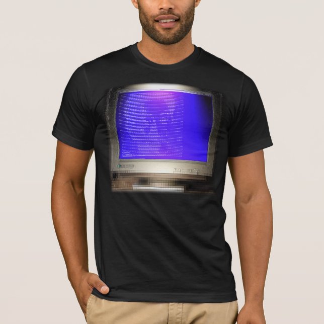 CRT-Schirm-Shirt ASCII KUNST Schirm-Shirt T-Shirt (Vorderseite)