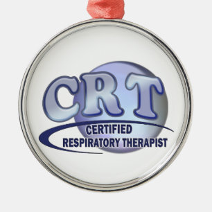 CRT-ZERTIFIZIERTES ATEMWESTER-THERAPIELOGO SILBERNES ORNAMENT