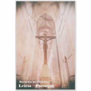 Crucifix hinter dem Altar des Klosters Batalha Aufkleber