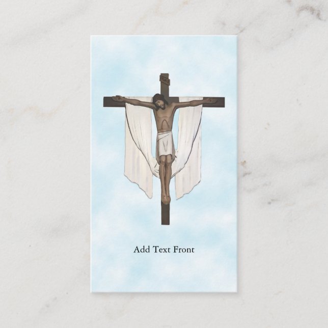 Crucifix Illustration Prayer Card Begleitkarte (Vorderseite)