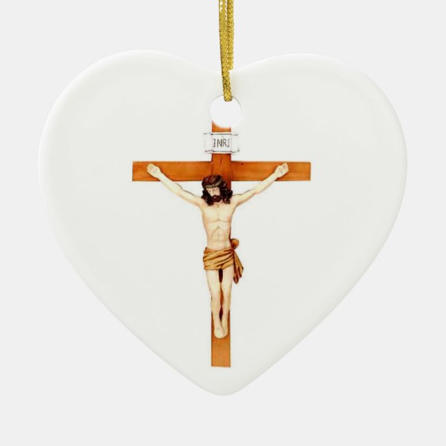 CRUCIFIX, KERAMIK ORNAMENT (Vorne)