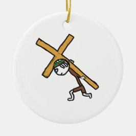 Crucifix Keramik Ornament