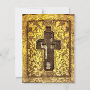 Crucifix mit Relikten der Heiligen Orthodoxes Symb Postkarte