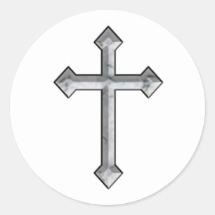 Crucifix-Sticker Runder Aufkleber