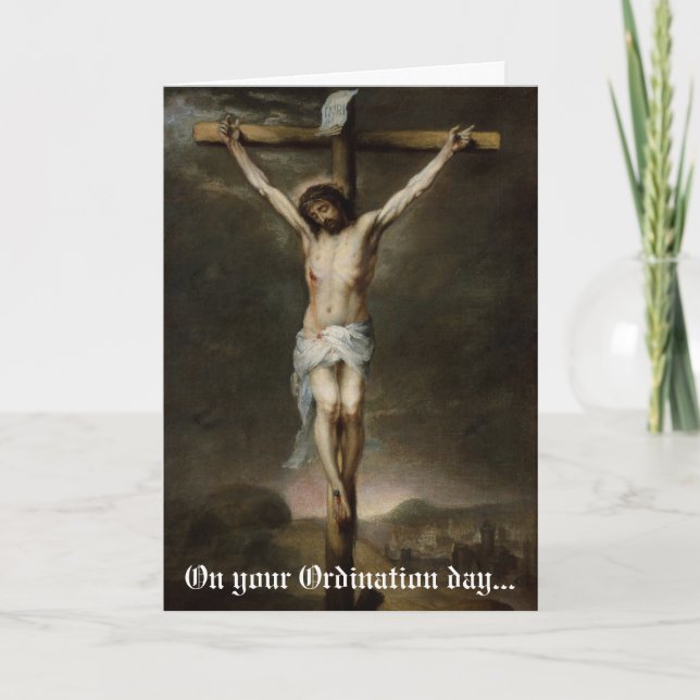 Crucifixe of Jesus Ordination Card Karte (Vorderseite)