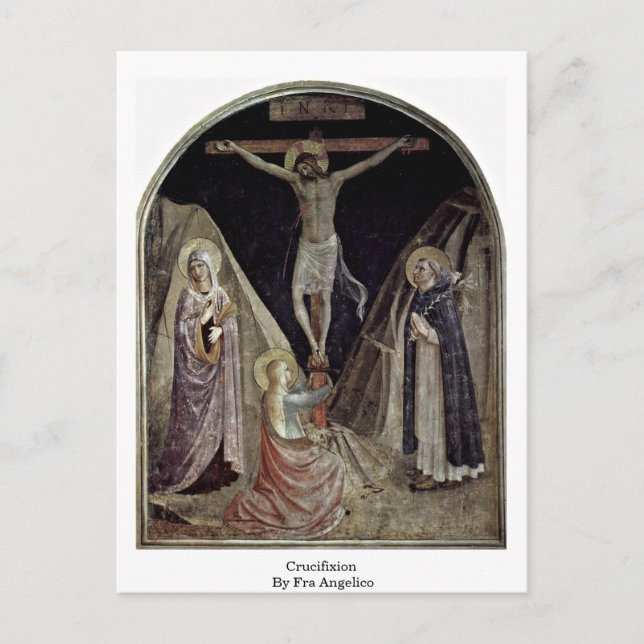Crucifixe von Fra Angelico Postkarte (Vorderseite)