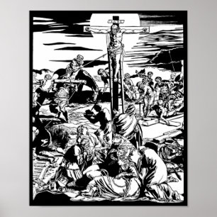 Crucifixe von Jesus Christus Vintage Kunstdrucke! Poster