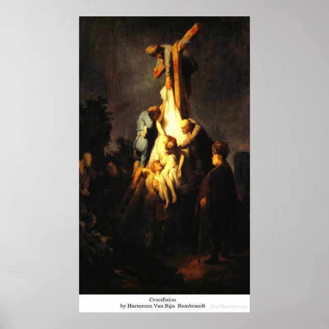 Crucifixion by Harmensz Van Rijn Rembrandt Poster (Vorne)