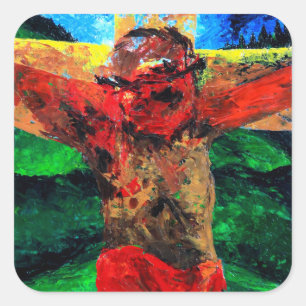 Crucifixion - Ende 2009 Quadratischer Aufkleber