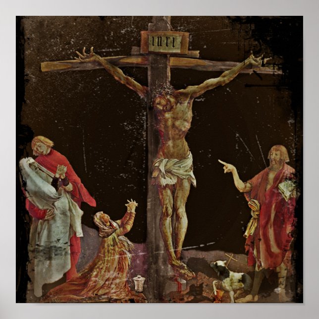 Crucifixion Saints auf Jesus Feet Poster (Vorne)