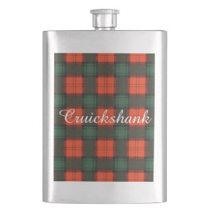 Cruickshank Clan karierter schottischer Kilt Flachmann