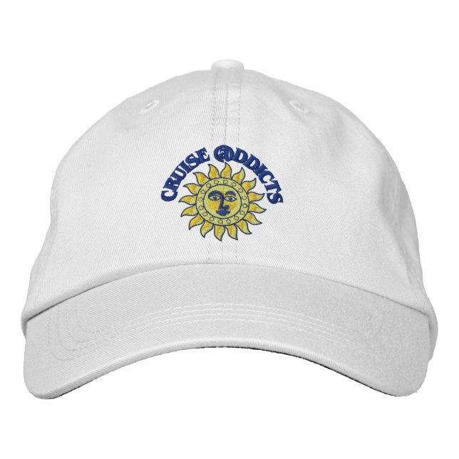 Cruise Addicdicts White Ball Cap Bestickte Kappe (Vorderseite)
