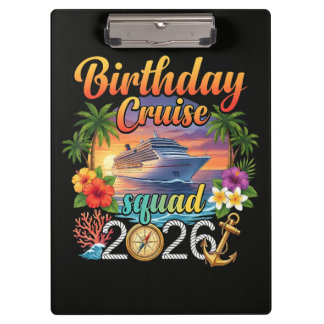 Cruise Birthday Party Vacation Klemmbrett