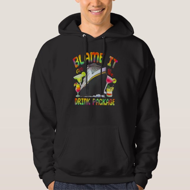 Cruise Blame It On The Drink Package Tie Dye Cruis Hoodie (Vorderseite)