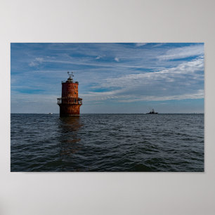Cruise by Thimble Shoal Lighthouse Poster