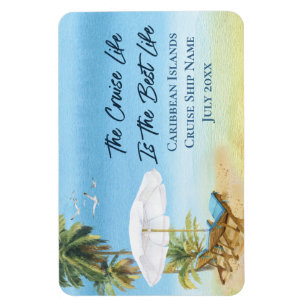 Cruise Caribbean Island Cabin Door Marker Magnet