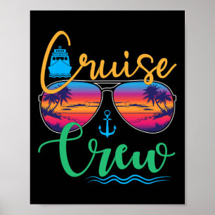 Cruise Crew 2025 Family Vacation Beach Matching Gr Poster