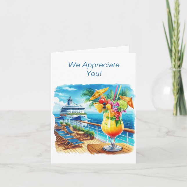 Cruise Dankeschön Card Dankeskarte (Vorderseite)