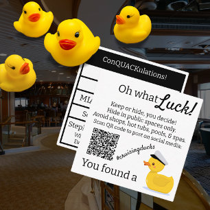 Cruise Ducks Cruise Captain Duck Telefonnummerkarte