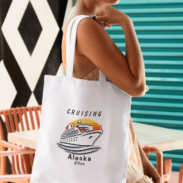 Cruise Family Alaska Sonnenuntergang Personalisier Jumbo Stoffbeutel