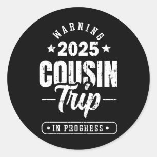 Cruise Family Matching Group Urlaub Reiseroute App Runder Aufkleber