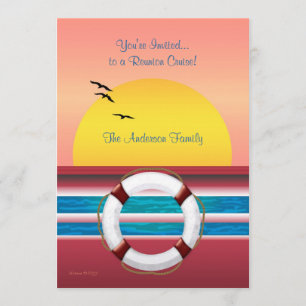 Cruise Family Wiedersehen Invite - Sunset Design Einladung