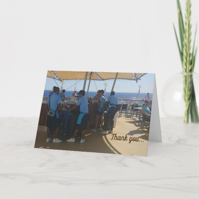 Cruise Grußkarte - Danke (Faltung) Karte (Vorderseite)