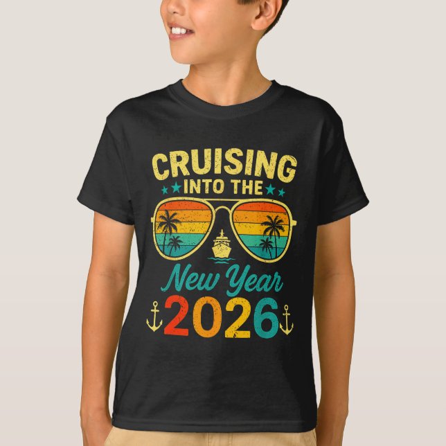 Cruise Into New Year 2026 Bringing New Year Togeth T-Shirt (Vorderseite)