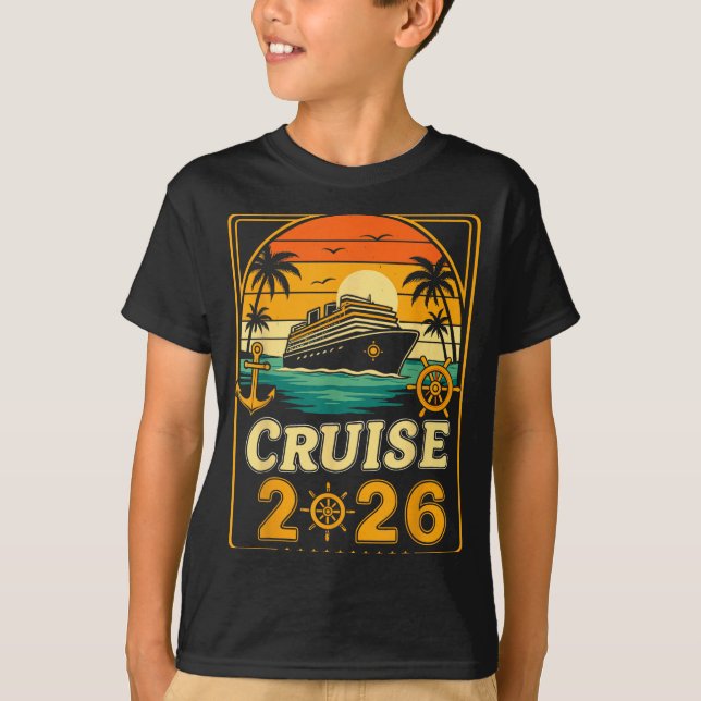 Cruise Into The New Year 2026 Family Holiday Trip  T-Shirt (Vorderseite)
