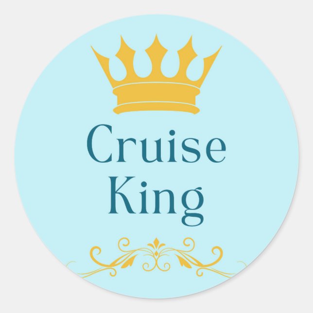 Cruise King Runder Aufkleber (Vorderseite)