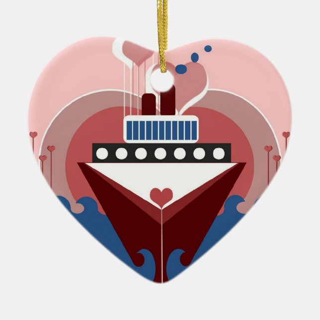 Cruise Liebe Hochzeit Personalisierte Ornament Gef (Vorne)