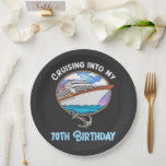 Cruise Lover Cruising Into My 70th Birthday Pappteller<br><div class="desc">Cruise Lover Cruising Into My 70th Birthday</div>