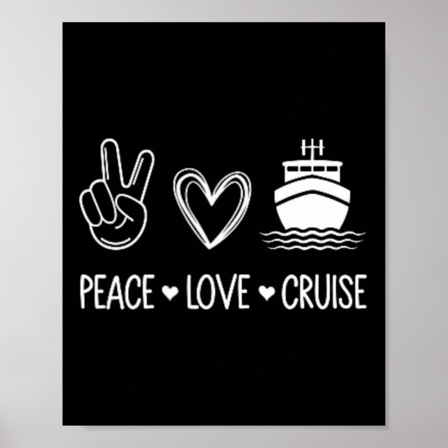 Cruise Lover - Peace Love Cruise - Pocket Cruise D Poster (Vorne)