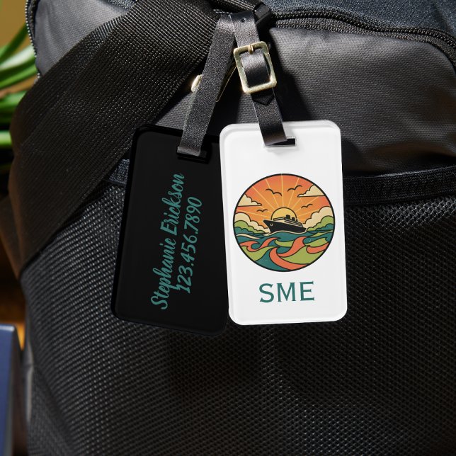 Cruise Luggage Tag - Ocean Sunset Design Gepäckanhänger (Cruise Luggage Tag - Ocean Sunset Design)