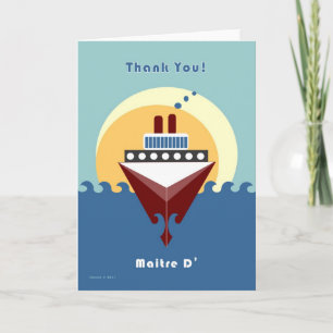 Cruise - Maitre D' - Danke, Blank Tip Card Dankeskarte