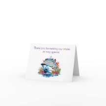 Cruise Mitarbeiter Dankeschön Karte