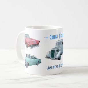 CRUISE NIGHT Oldtimer-Tasse Kaffeetasse