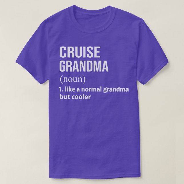 Cruise Oma wie eine normale Oma, aber cooler T-Shirt (Design vorne)