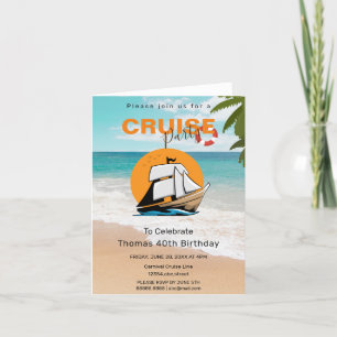 Cruise Party 40 Geburtstagsparty Einladung