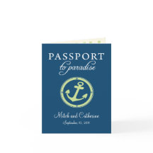 Cruise Passport Hochzeit Einladung