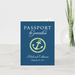 Cruise Passport Hochzeit Einladung