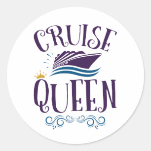 Cruise Queen Niedlich Cruise Women Runder Aufkleber